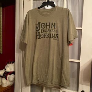 Unisex john driskell hopkins band t-shirt XL pre-owned olive green USA